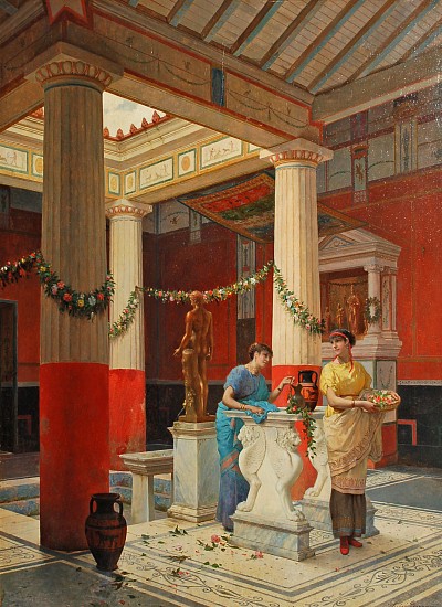 Luigi Bazzani, Two Greek Ladies in a Temple
1887, Oil on Cradled Panel