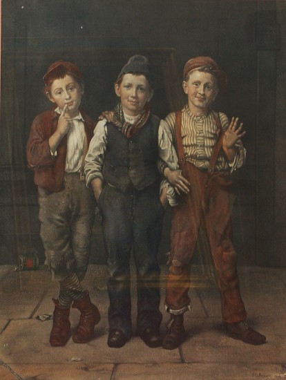 John George Brown, Three Shoeshine Boys
Hand Colored Engraving