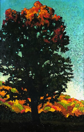 Billyo, Tree in Autumn Landscape
Oil on Panel