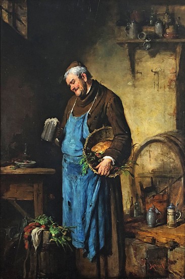 Hermann Armin Kern, A Taste Before the Meal
Oil Painting on Panel