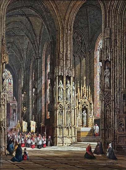 Henry Schafer, Lyon Cathedral
Oil on Canvas