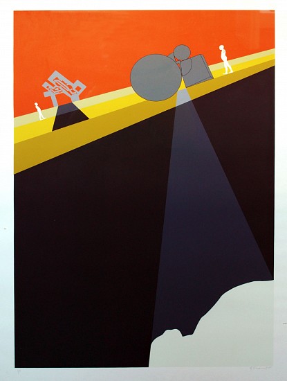 Ernest Tino Trova, Falling Man Landscape
1975, Serigraph Print