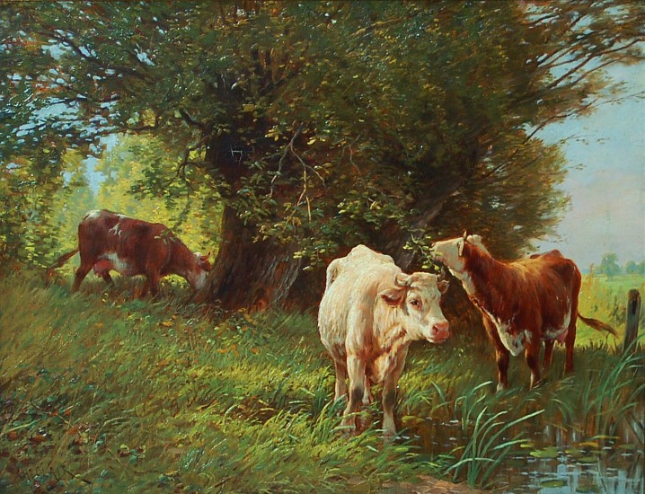 Charles Clair, Cows in a Pasture
Oil on Canvas