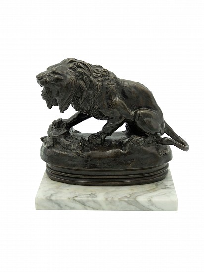 Barye, Lion with Goat
Bronze