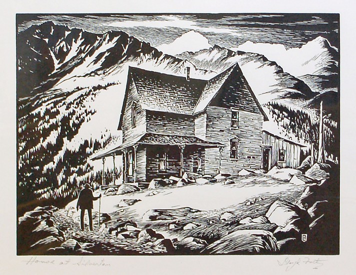 Lloyd Foltz, House at Silverton
Woodblock Print