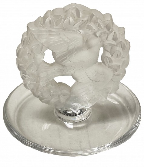 Lalique, Dove and Wreath
Glass