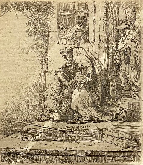 After Van Rijn Rembrandt, Prodigal Son
Engraving