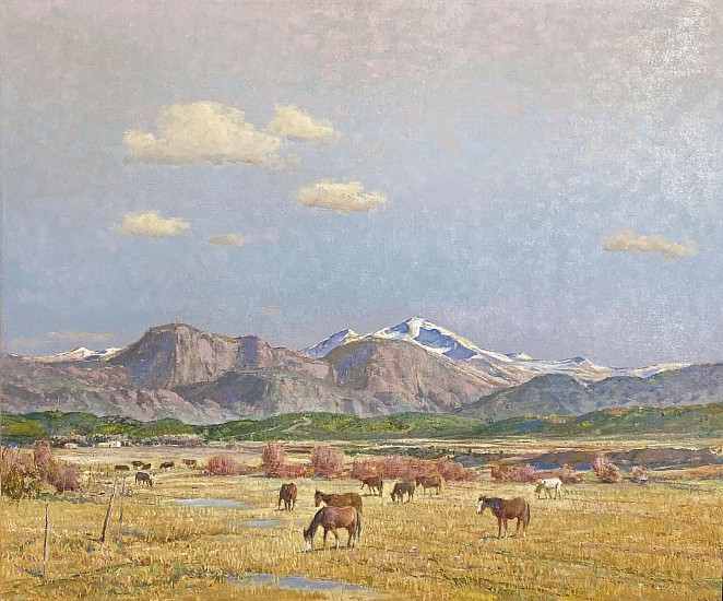 Oscar E Berninghaus, Winter Pasture
Oil on Canvas