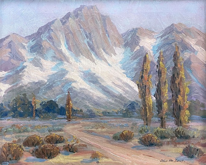 Oliver Glen Barrett, Sentinels of the Sierra Range
Oil on Academy Board