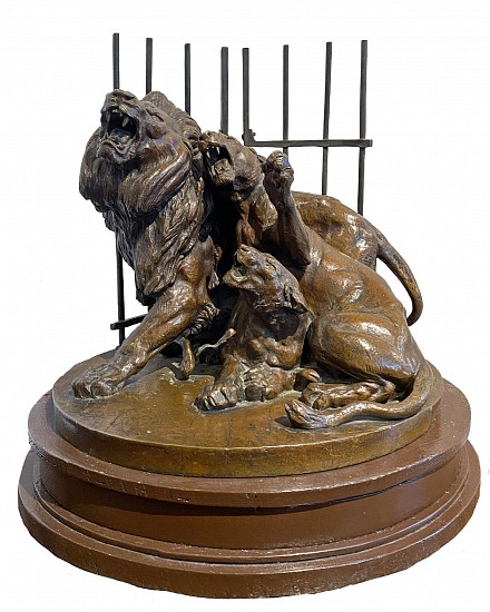 Charles Valton, Lions in a Cage
Bronze