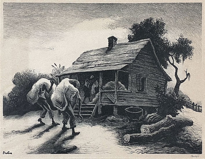 Thomas Hart Benton, Back From the Fields
1945, Lithograph