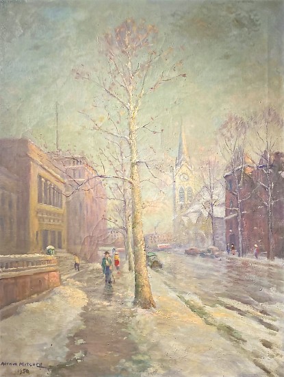 Arthur Mitchell, View of Lindell Boulevard
1950, Oil on Canvas