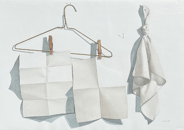 Kent Addison, Trompe-l'œil (Paper, Cloth, Wire Hanger)
Watercolor