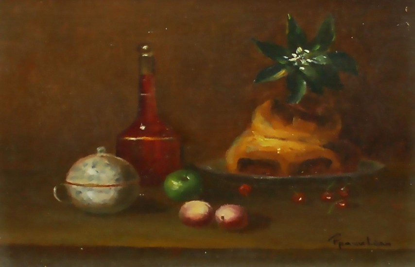 Frank Leah, Still Life of Objects
Oil on Panel