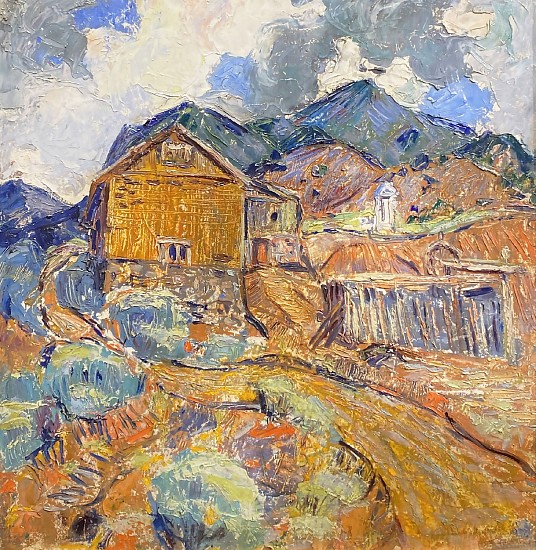 Julius Lars Hoftrup, Old Miner's House, Santa Fe, New Mexico
Oil on Panel