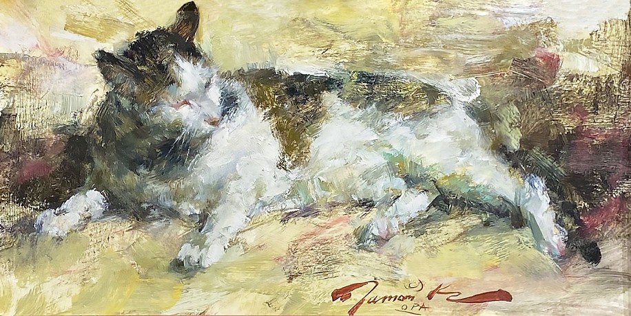 Ramon Kelley, The Boss (Cat)
Oil on Board