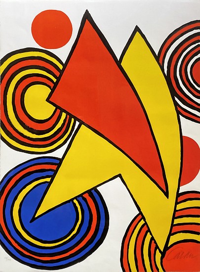 Alexander Calder, Triangles and Spirals
1973, Color Lithograph