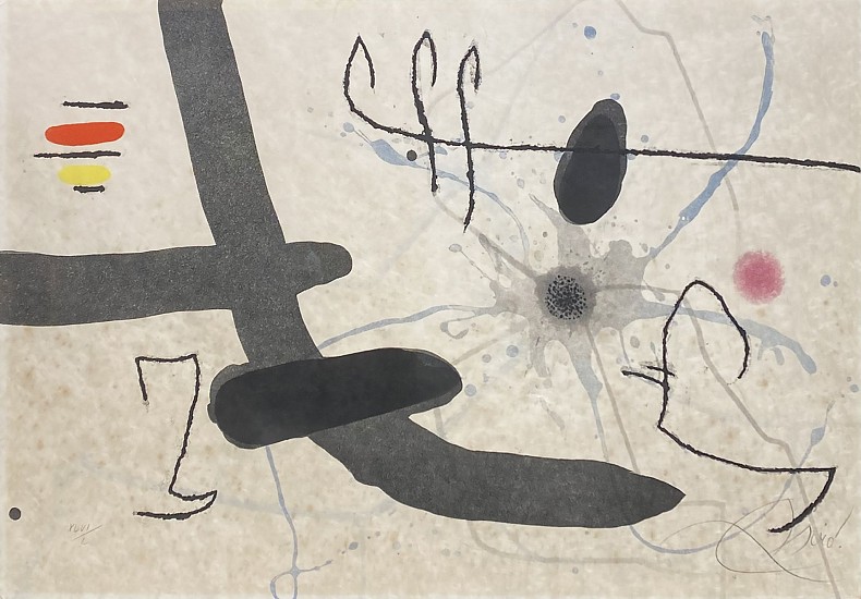 Joan Miro, Abstract Composition from Le marteau sans maître
1976, Color Lithograph