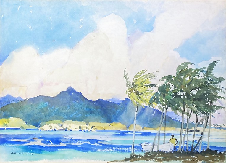Bill Carroll, Exotic Coastal Scene
Watercolor