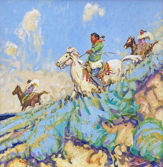 R.H. Dick, Ghost Riders of Old Taos
Oil on Canvas
