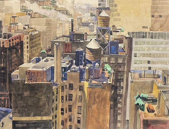 Frank Stack, New York Rooftop
1963, Watercolor