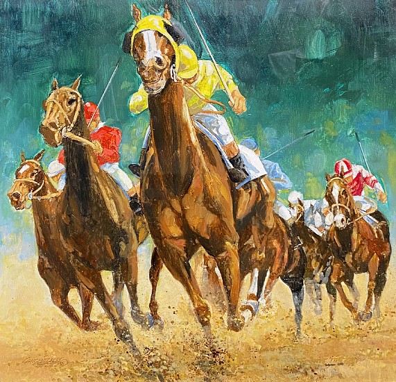 Don Langeneckert, Horse Race
2022, Tempera on Panel