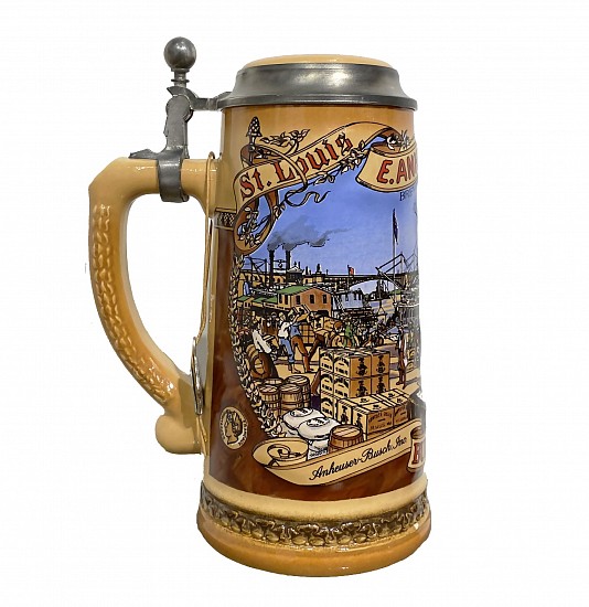 Don Langeneckert, Steamboat, St. Louis Levee
1986, Ceramic Beer Stein