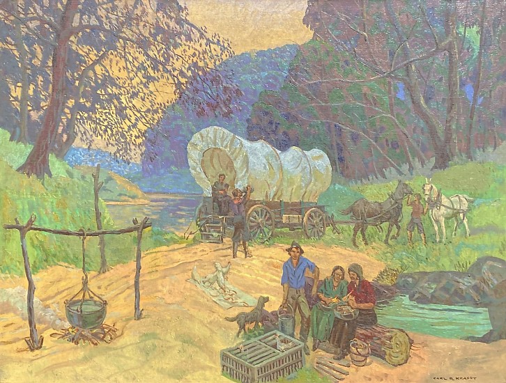 Carl Krafft, Ozark Gypsies
Oil on Canvas