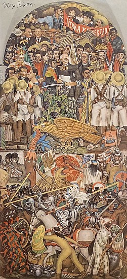 Diego Maria Rivera, National Palace Mexico City, Central Stairway (Persecution of the Indian, Revolution, Independence)
1933, Print