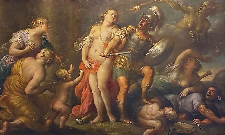 Peter Paul Rubens, After Rubens "Consequences of War, 1637 - 38"
Oil on Board