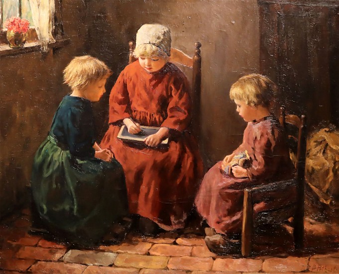 Bernard Pothast, Reading Lesson
Oil on Panel