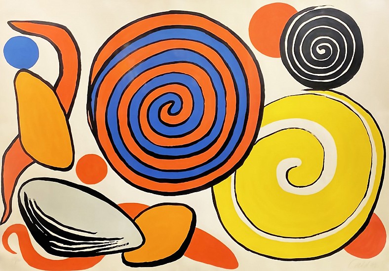 Alexander Calder, Spirals (Red & Blue)
Color Lithograph