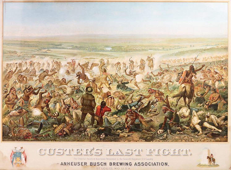 Anheuser-Busch, Custer's Last Stand, 1896, After Cassily Adams
Color Lithograph