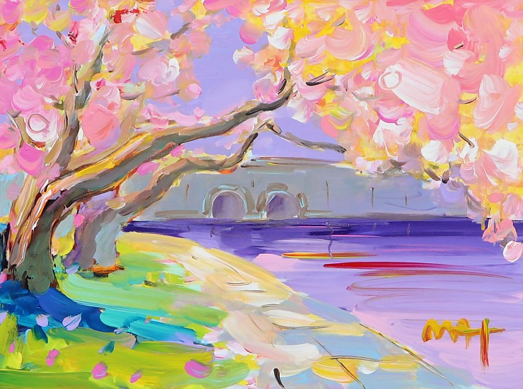 Peter Max, Cherry Blossom Near Washington Bridge
Acrylic on Canvas