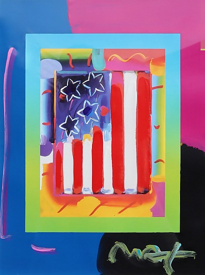 Peter Max, Flag with Heart on Blends
Mixed Media