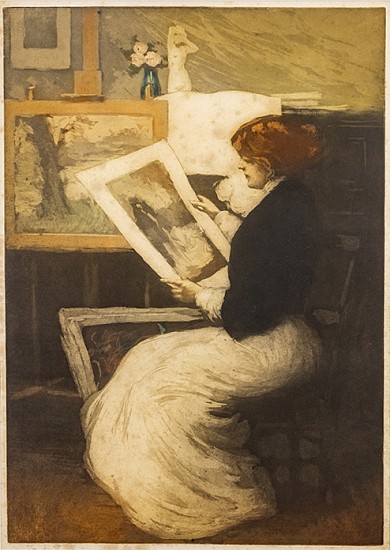 Manuel Robbe, Femme a l'Estampe
Aquatint Engraving