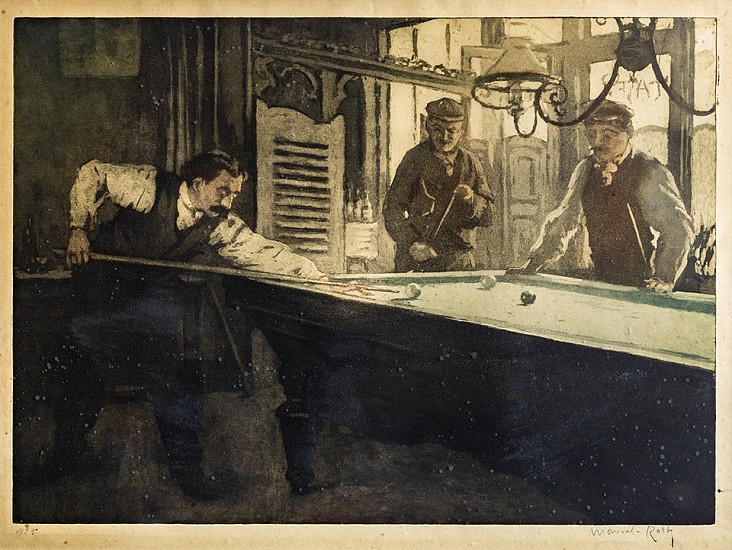 Manuel Robbe, Le Partie de Billard
1905, Aquatint Engraving