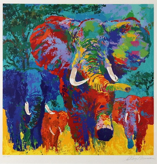 Leroy Neiman, Elephant Charge
1999, Serigraph