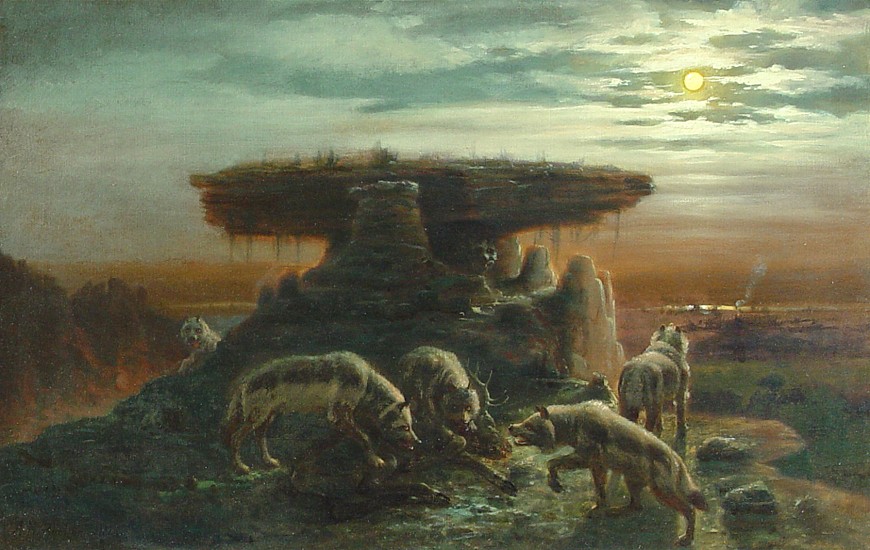 August Becker, The Wolves View
1895, Oil on Canvas