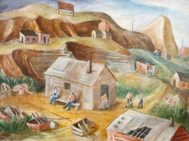 Fred  Shane, Riverfront, Kansas City
Tempera on Panel