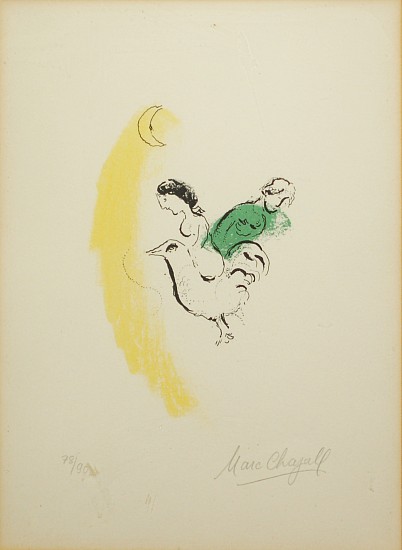 Marc Chagall, Chicken and Two Figures
Color Lithograpgh