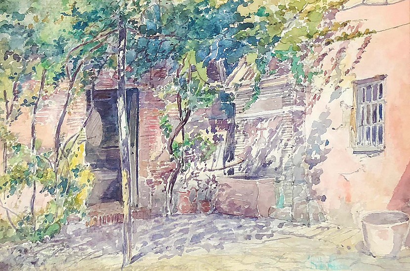 Frederick Childe Hassam, Sunlight on the Garden Patio, Spain
1910, Watercolor