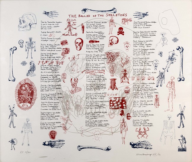 Allen Ginsberg, The Ballad of the Skeletons
1996, Screenprint