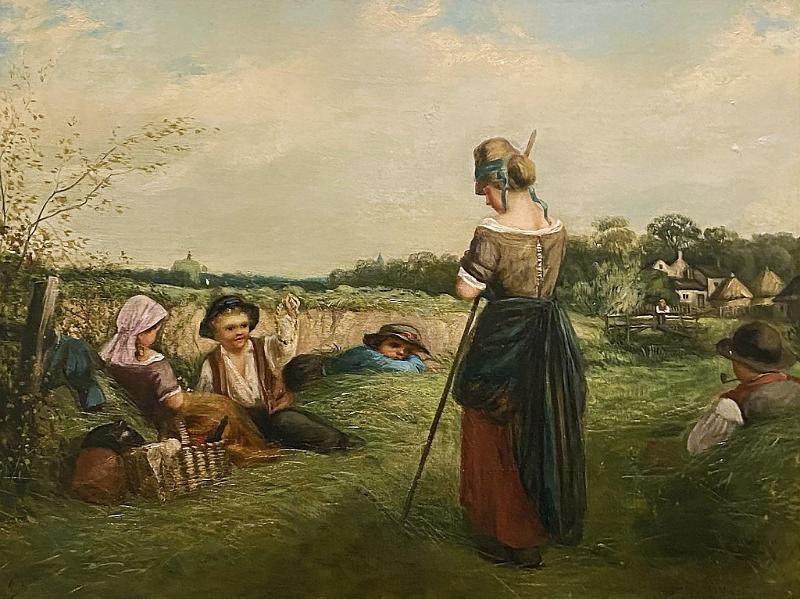 Pastoral Scene with Figures Picnicking