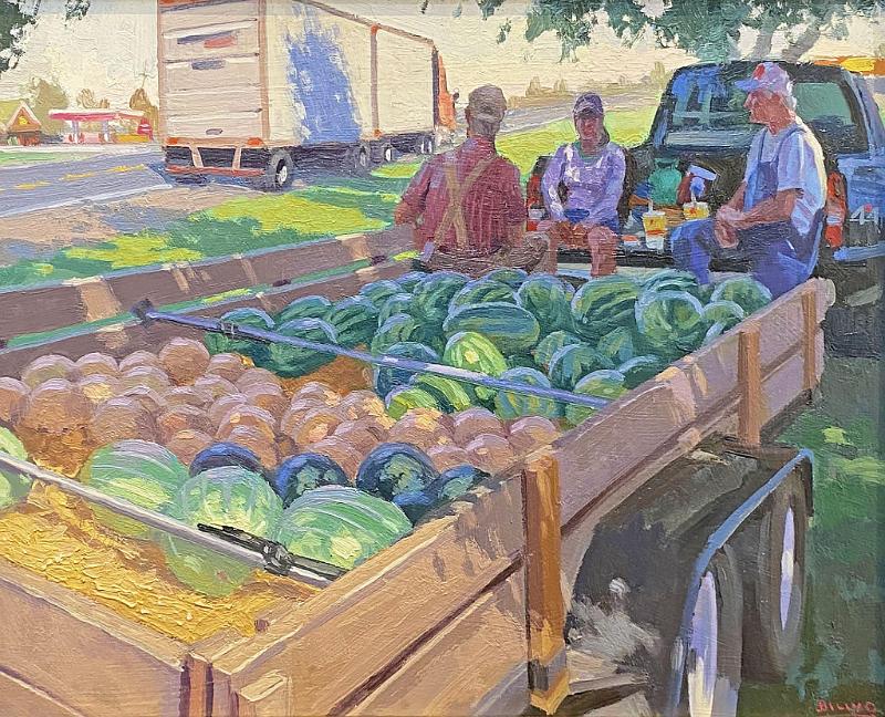 Mellon Stand in Shade, Truck Stop
