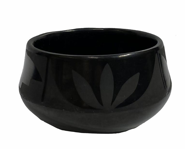 Black Pottery with Yucca Motif