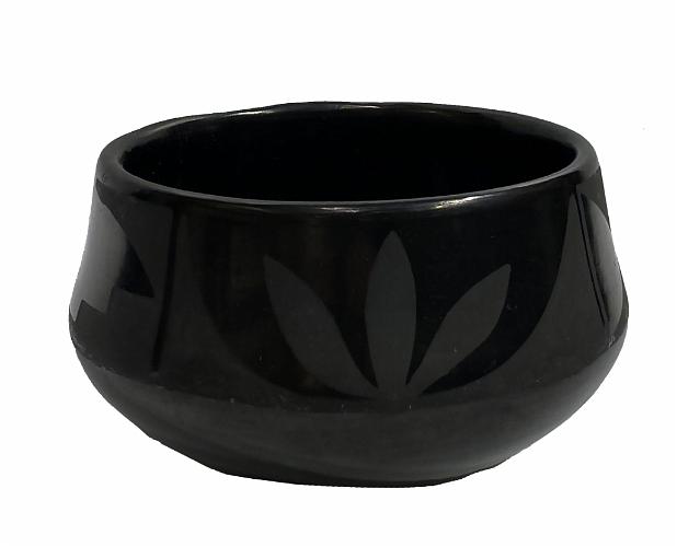Black Pottery with Yucca Motif