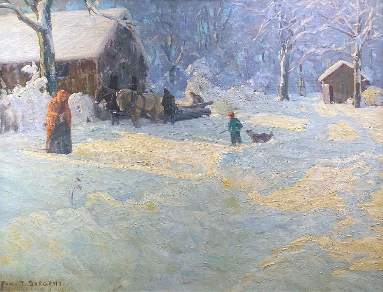 Children Playing in Snow