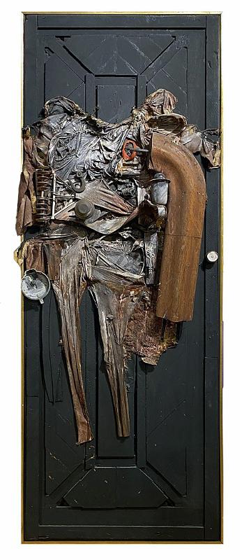 Man with Arm and Black Background
