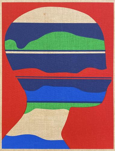 Landscape Profile Against Red 